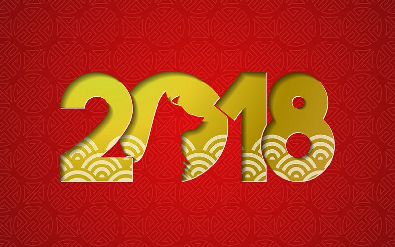 Chiński nowy rok 2018 rok psa